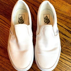 White Vans (canvas) Slip on Women’s size 8 (men’s 6.5)